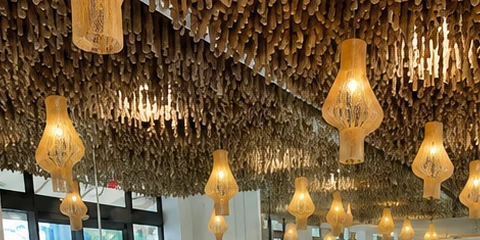Custom ceiling light installation